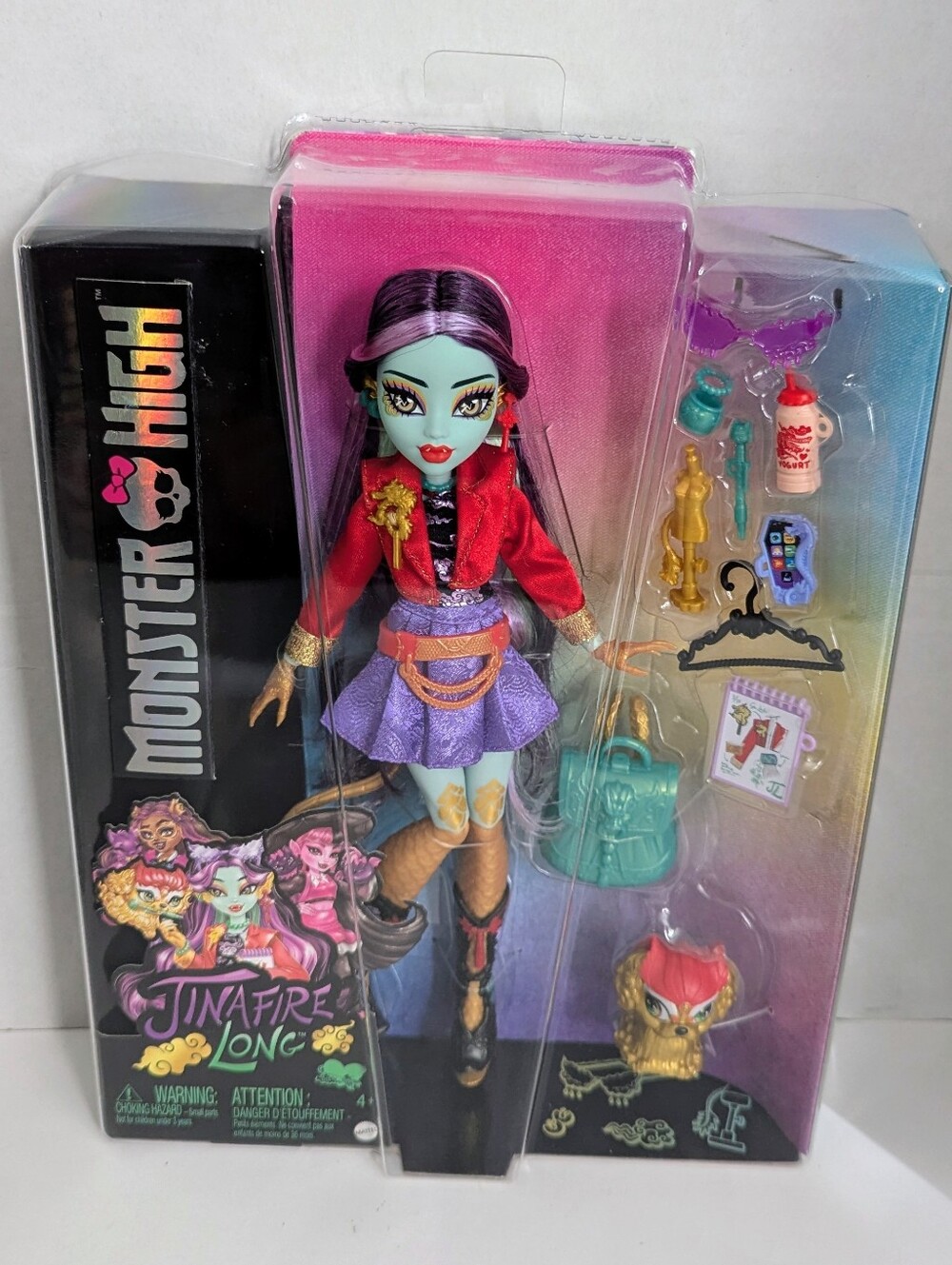Monster High 12.7" Jinafire Pink & Purple Outfit